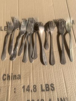 old silver forks