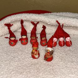 VINTAGE Wood Christmas Ornaments 