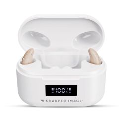 SHARPER IMAGE BEHIND THE EAR HEARING AIDS NEW W/O BOX