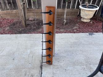 Wooden Wall-Mounted Coat Rack 7 hooks