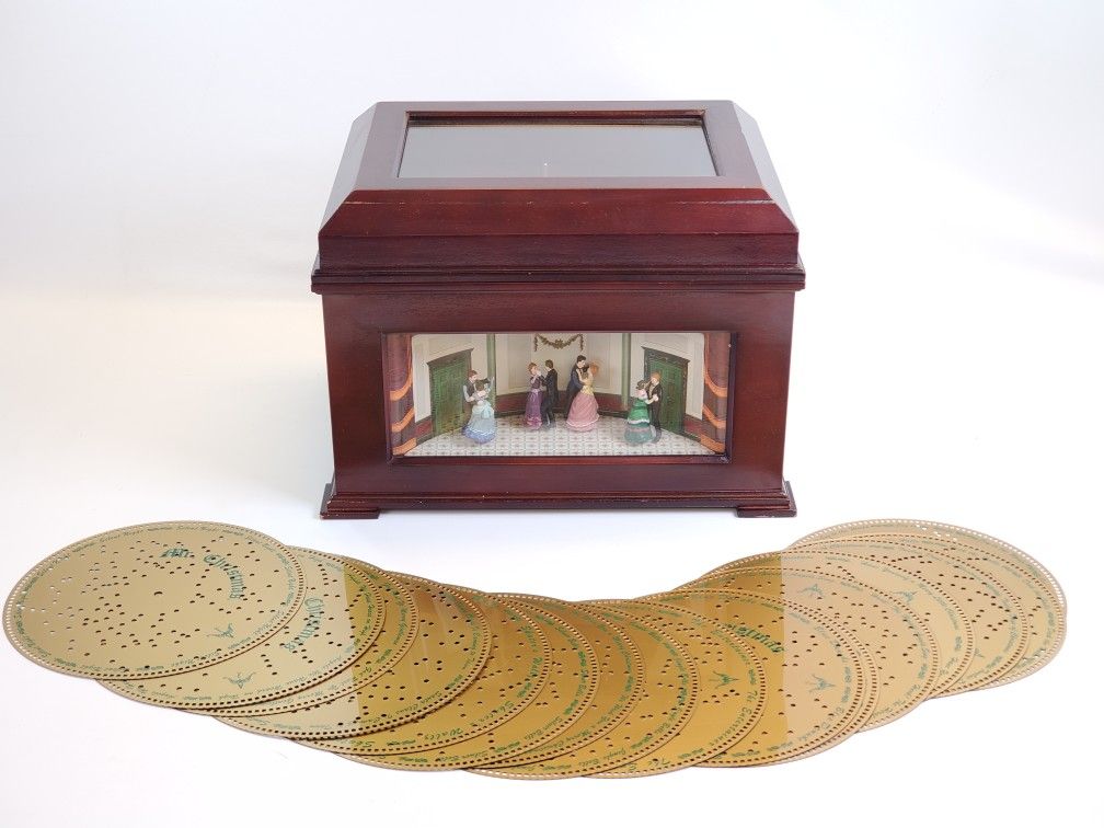 RARE Vintage Mr. Christmas Harmonique Mechanical Music Disc Disk Player 16 discs