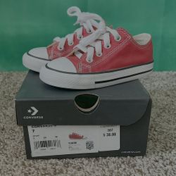 Like New Red Chucks Converse For Kids