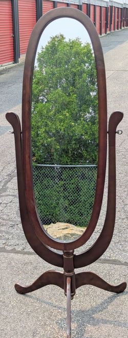 Wood wardrobe mirror