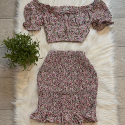 Floral skirt set (small-medium)