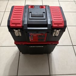 CRAFTSMAN 19-in. 3-in-1 Rolling Tool Box with Wheels, Red, Plastic, Lockable