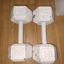 Dumbells 2x35lb - $85 