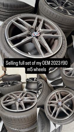 ORIGINAL FACTORY F90 M5 WHEELS GOOD CONDITION WITH TIRES!