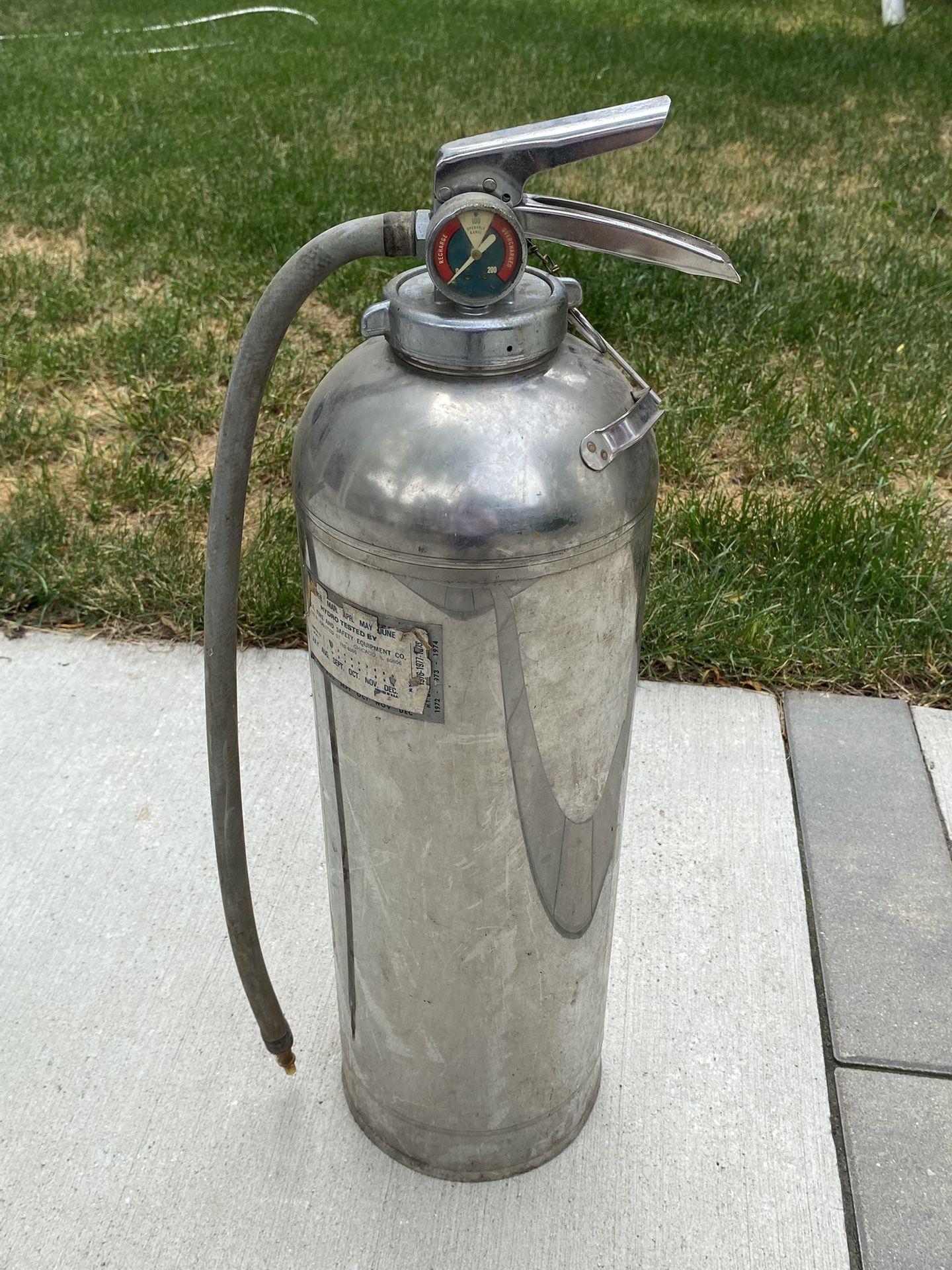 Fire extinguisher - Stainless Steel - Vintage  