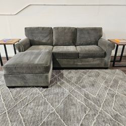Couch Velvet Pottery Barn Reversible Chaise Sofa - FREE DELIVERY