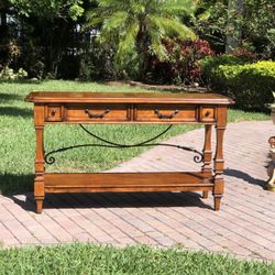Traditional Medium Finish  Wood Sofa Table - Stanley Furniture 