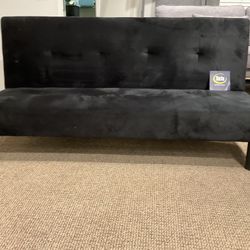 New Futon black color fabric upholstered