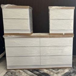 Dresser And 2 Nightstands - Cómoda Y 2 Mesitas De Noche 