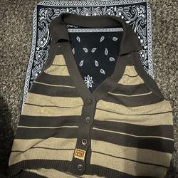 Fb County collared halter top