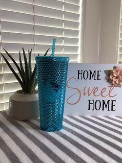 New Starbucks Metallic Blue Venti Tumbler