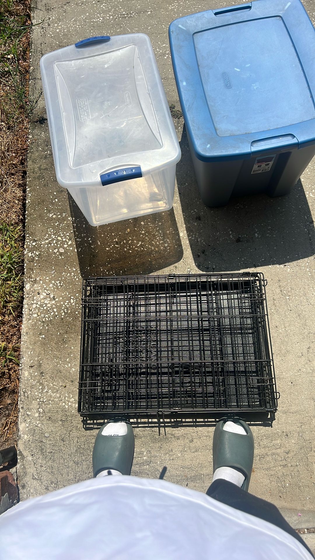 Dog Crate And Bucket
