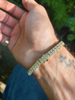 Natural diamond bracelet 14k gold