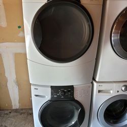 Kenmore Front Loading Washer And Stackable Gas Dryer Set 
