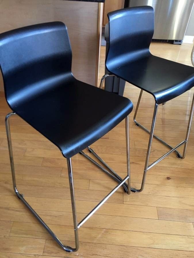 Ikea Glenn Bar Stools Black Chrome