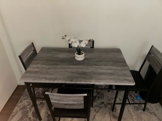 Rustic grey dining table