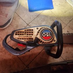 Vintage Blue And White HomeLite 150 Chain Saw W/case 