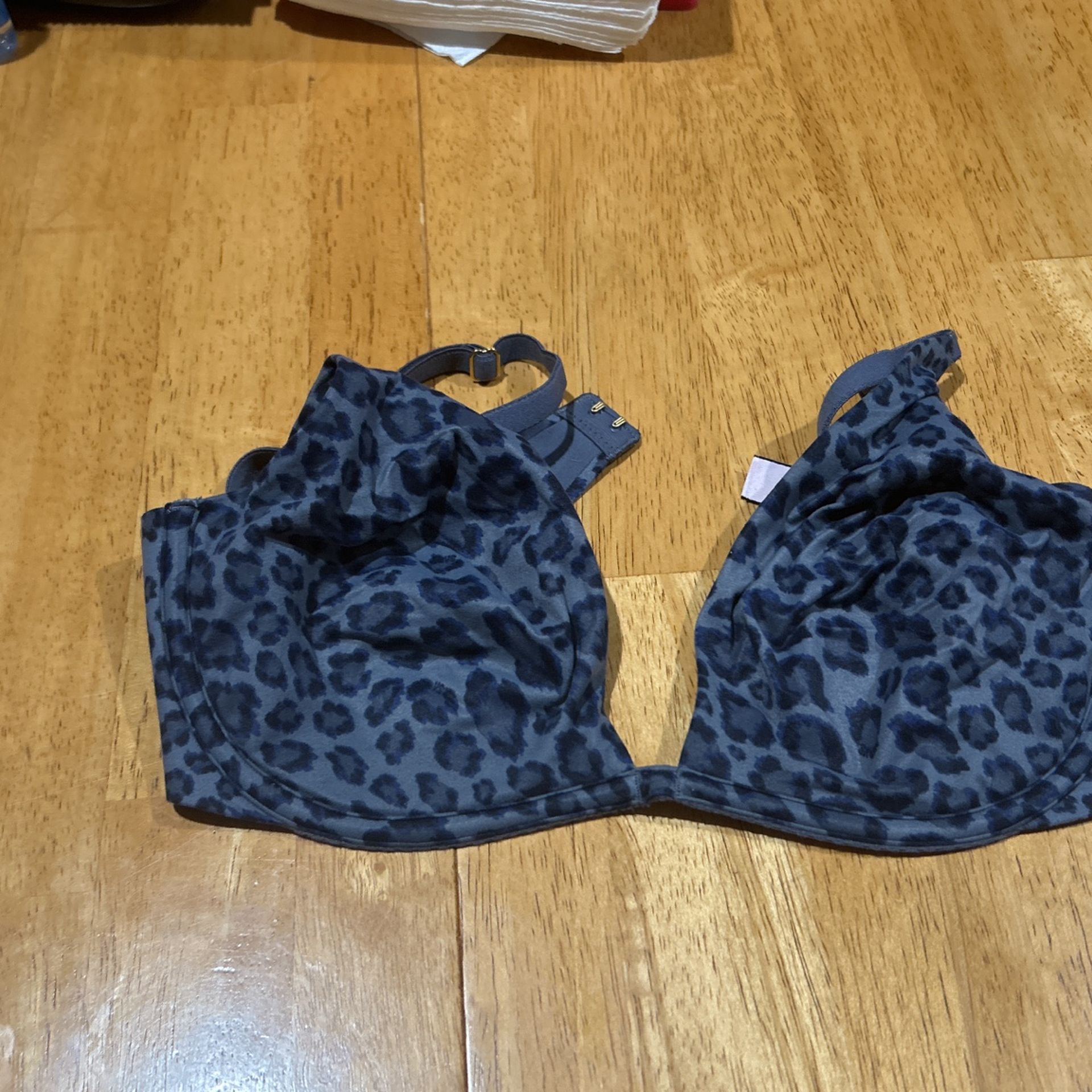 Victoria Secret Blue Leopard Unlined Bra 34C