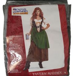 Tavern Maiden Adult Woman's Halloween Costume. Size Large. *Dress *Belt