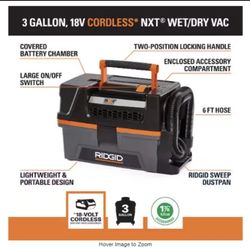 Ridgid Vacuum Nxt 18v Tool Only
