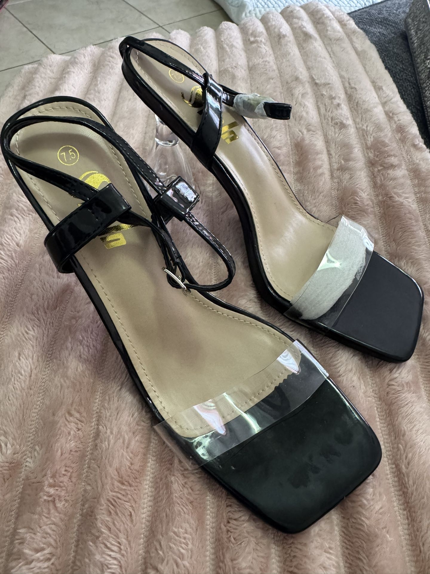 Black Clear Heel Shoe
