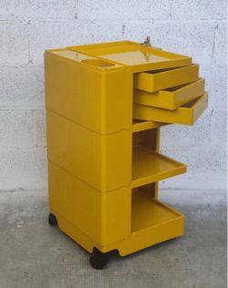 RARE - Original Yellow Boby Cart by Joe Colombo for Bieffeplast, 1960s