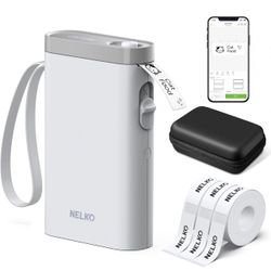 P21 Label Maker Grey with 3 Rolls White 14x40mm Labels and 1 Label Maker Case