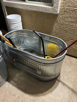 Big galvanized bin