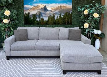 Free Delivery Gray Reversible Chaise Couch