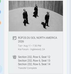Rufus Du Sol Tickets