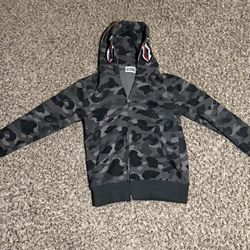 Grey Bape Camo Hoodie Size M