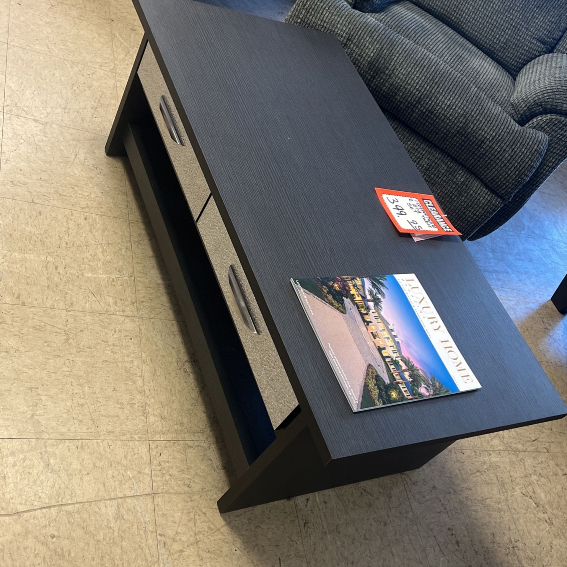 Cocktail and two end tables