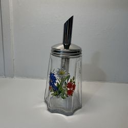 BMF N Glass Sugar Shaker 15 with Spout & Rostfrei Lid West Germany Hand Painted