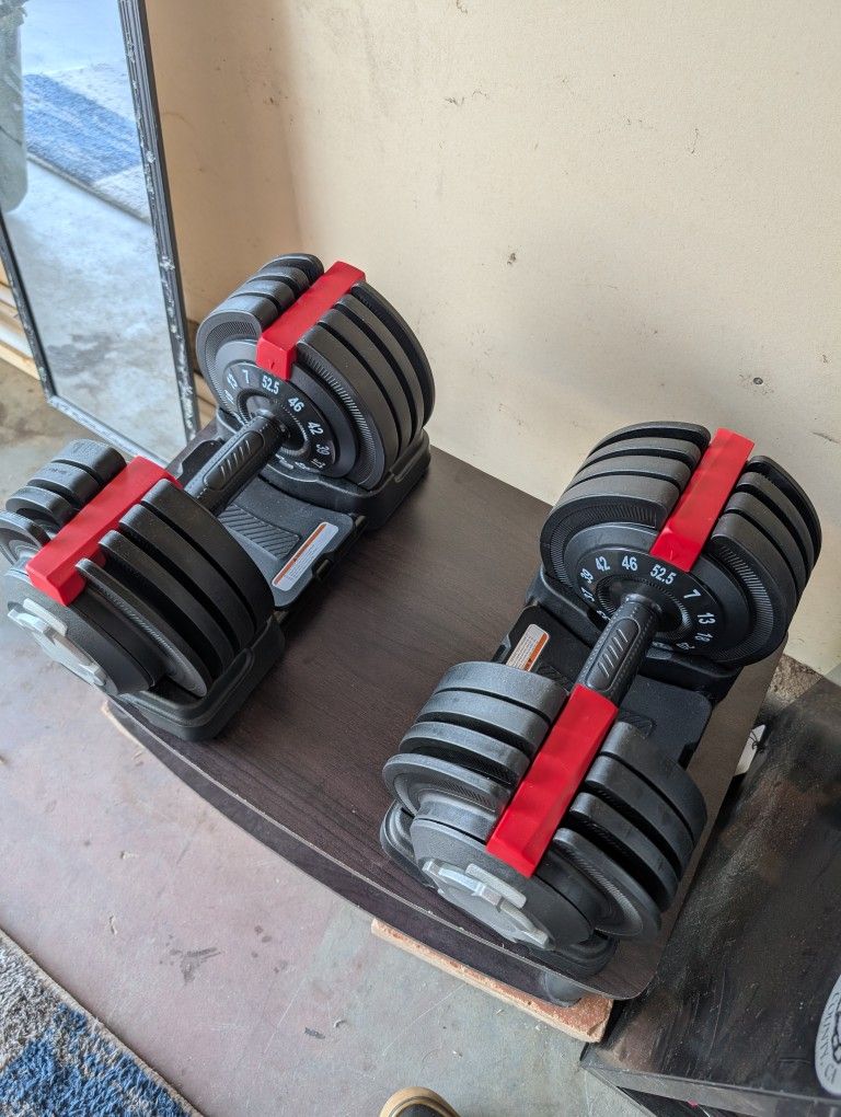 2 Adjustable Dumbbells Up To 52lbs