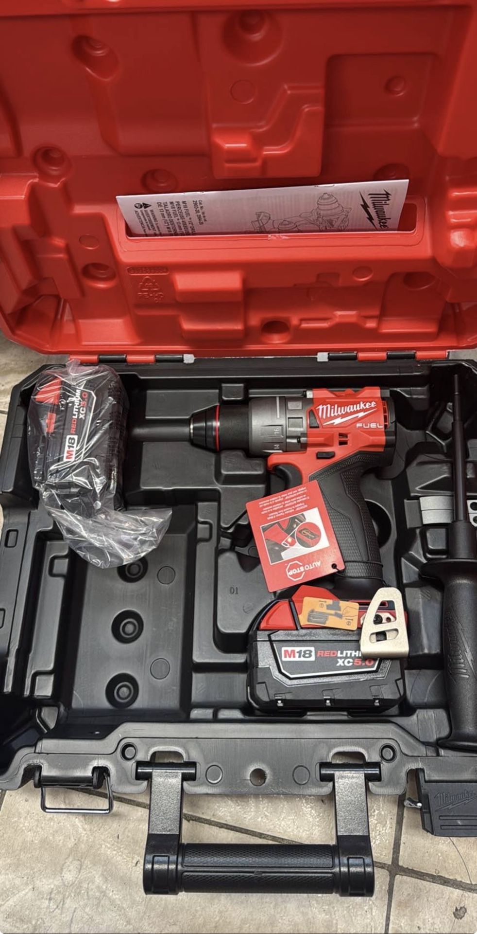 Milwaukee M18 Fuel Hammer Drill With 2 Batteries