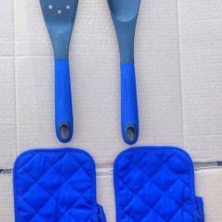 NEW (2) Pc Kitchen Utensil Set & (2) Oven Mitts  - Sell all $10