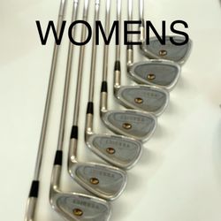 Women’s Mitsushiba Verdict Oversize True Temper Shaft L-Flex Golf 4-9, S,P Irons And 1-3 Drivers With Head Covers RH
