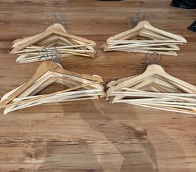 40 Wooden Hangers