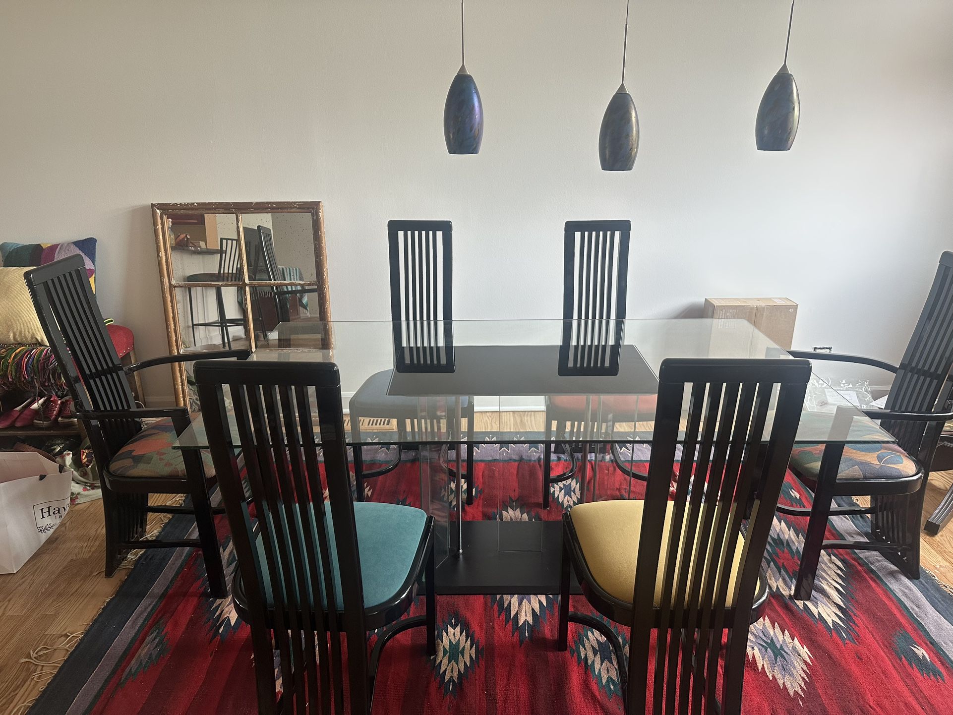 Glass Top Dining Table With Chairs