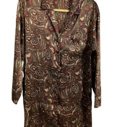 Victoria’s Secret Paisley Button-Up Nights Shirt