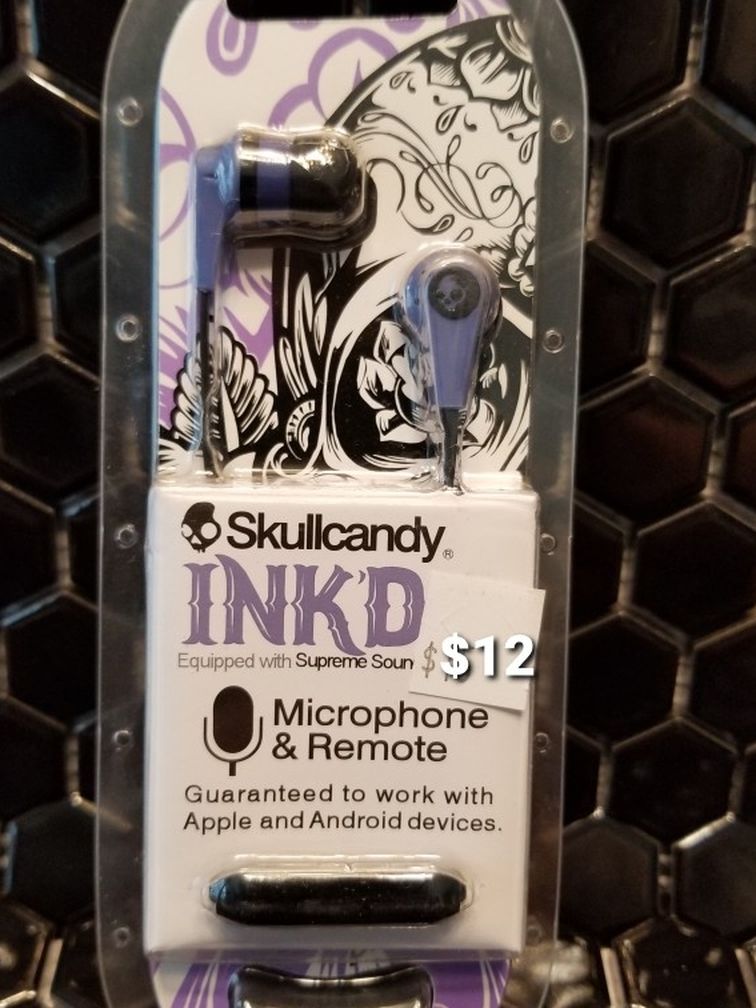 Skullcandy Samsung JVC Apple iPhone Aux earbuds headphones ear bud many different types of Earbuds available Bz1