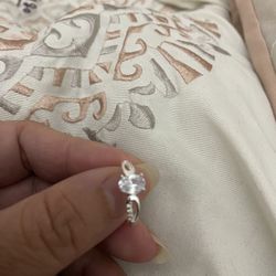 Real 925 Sterling Silver Wedding Ring Size 6