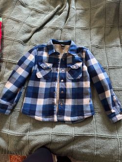Kids Plaid Fleece Sherpa-Lined Shirt Jacket