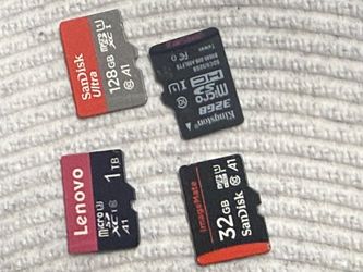 4 SD CARD ( 1TB-128gb-32GB x 2 ) BUNDLE