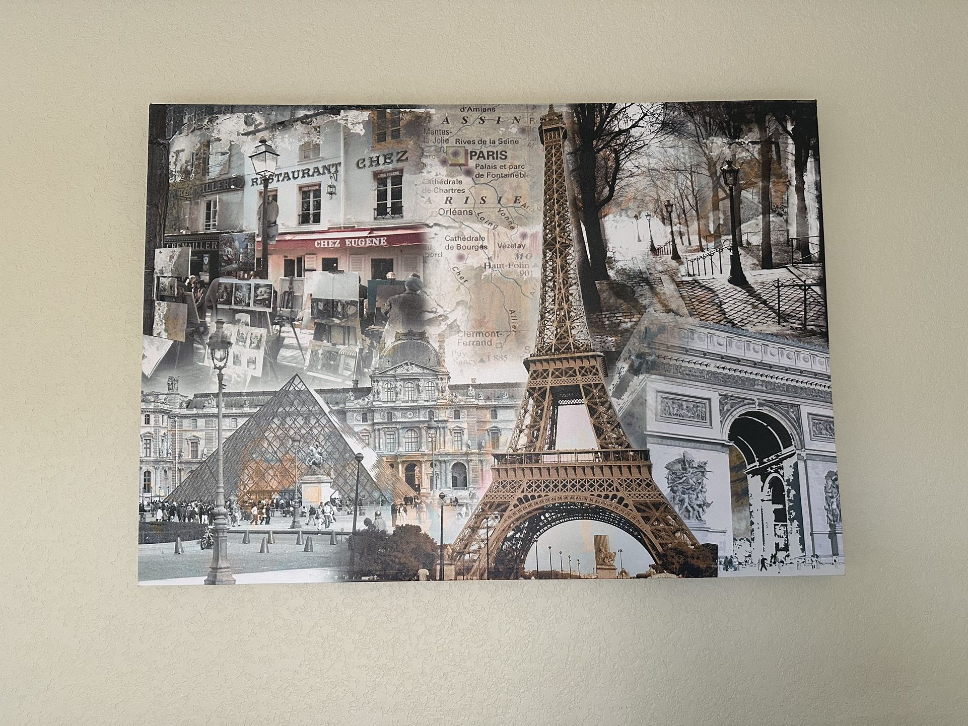 Paris Canvas Collage Wall Art