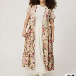 Women’s Torrid Gauze Maxi Floral Kimono