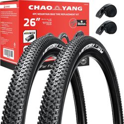 Mountain Bike Tire Replacement Kit, 26’’×1.95, Dual Compound 2C-MTB Tires
